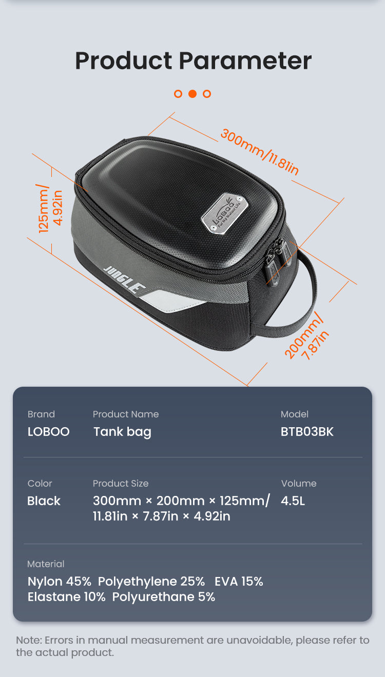 LOBOO Tank Bag – 4.5L MAGNETIC