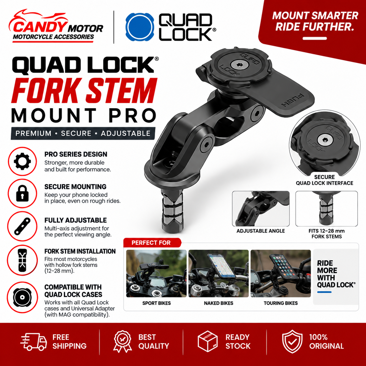 QUAD LOCK FOrk Stem Mount Pro