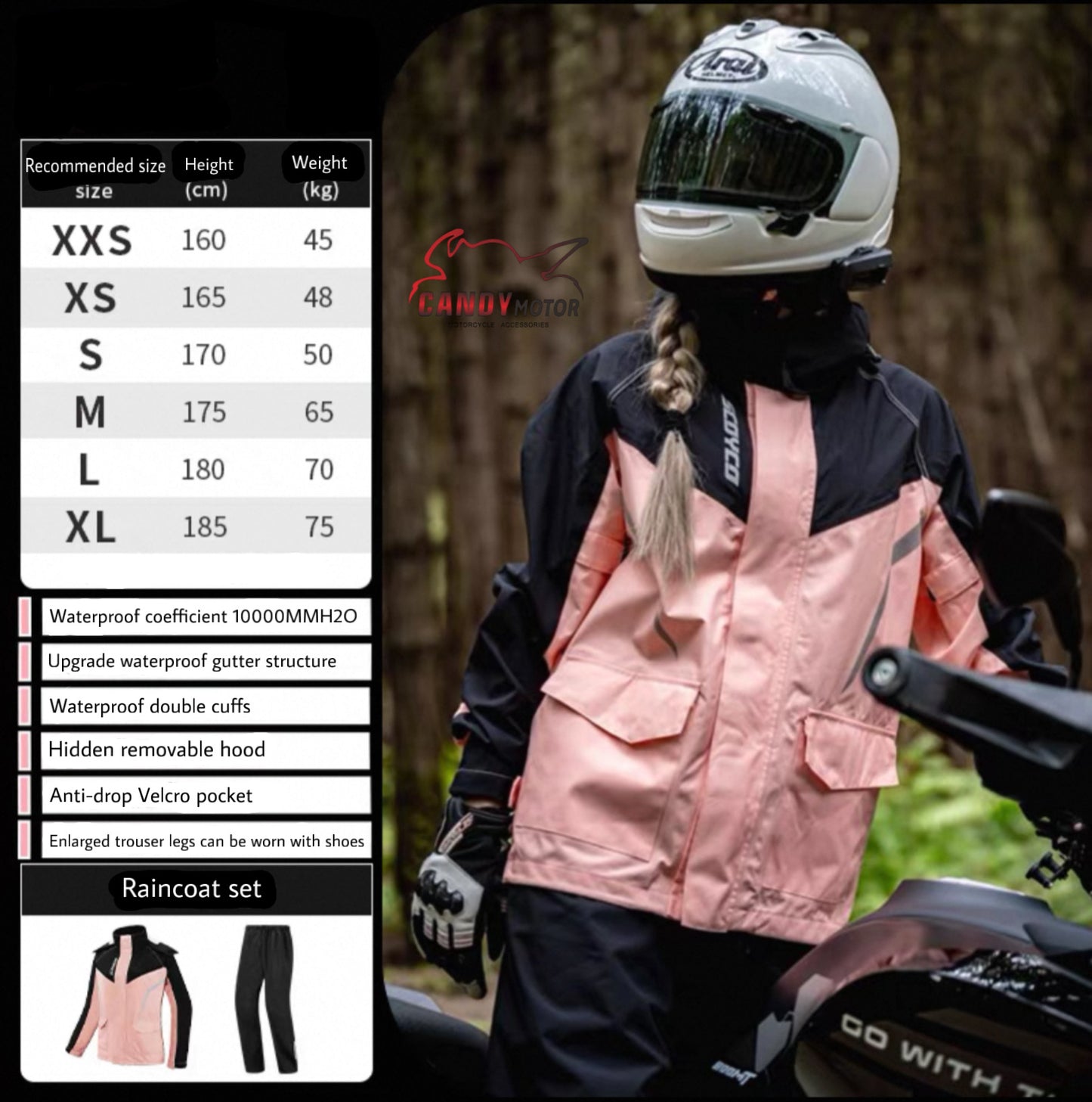 Scoyco Raincoat Waterproof Jacket Rain Suit Original