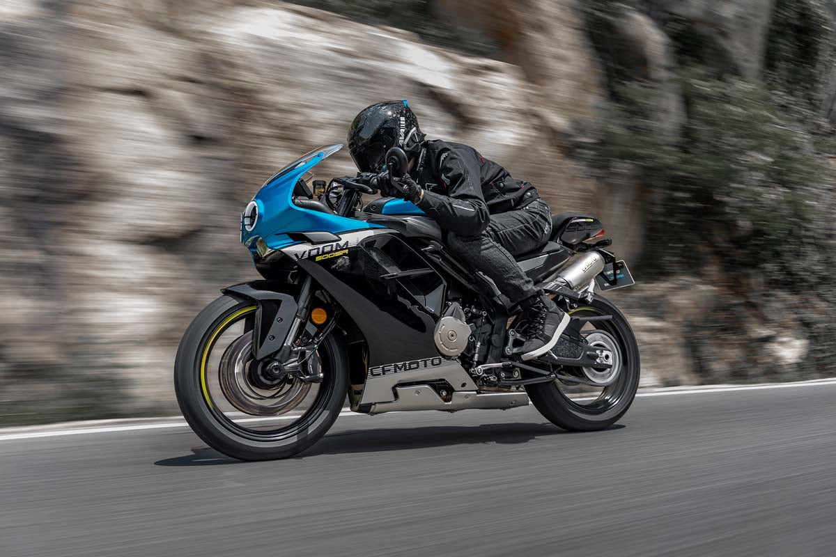CFMOTO 500SR VOOM Zephyr Blue Motorbike