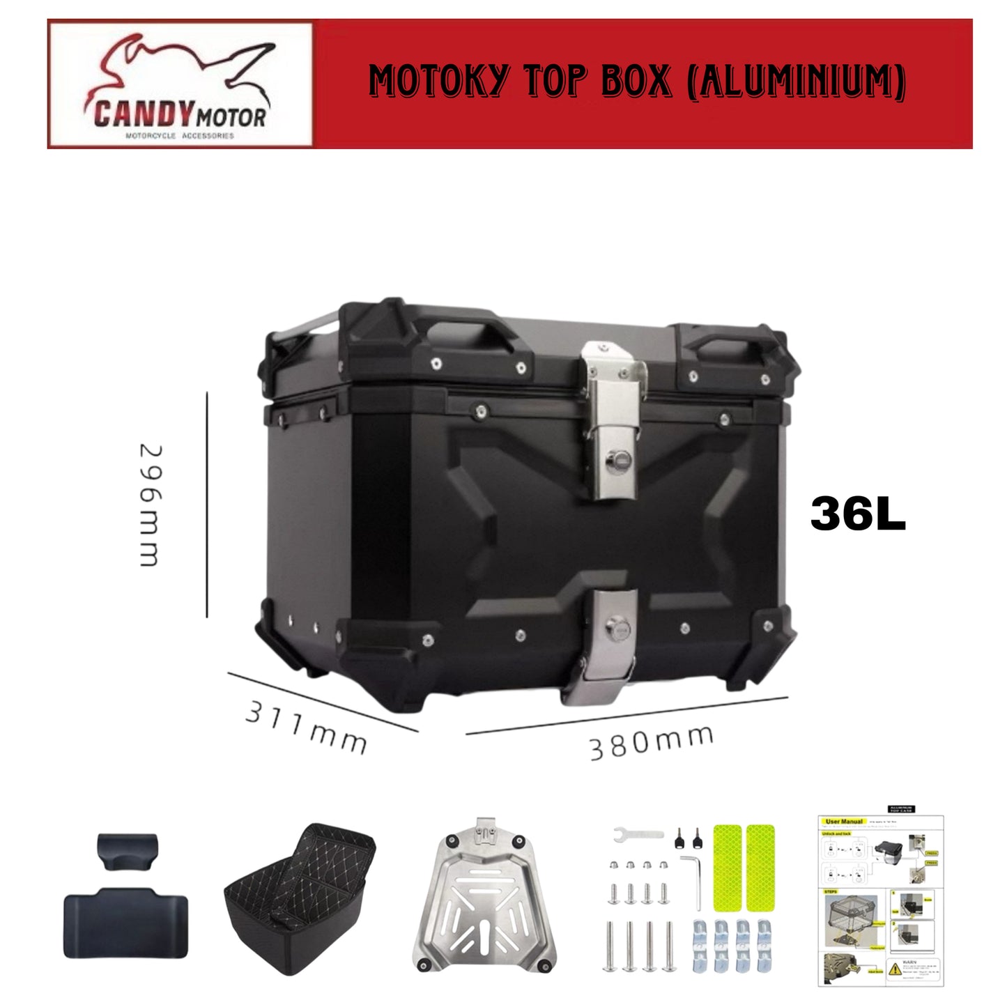 MotoKy TopBox (Aluminium)