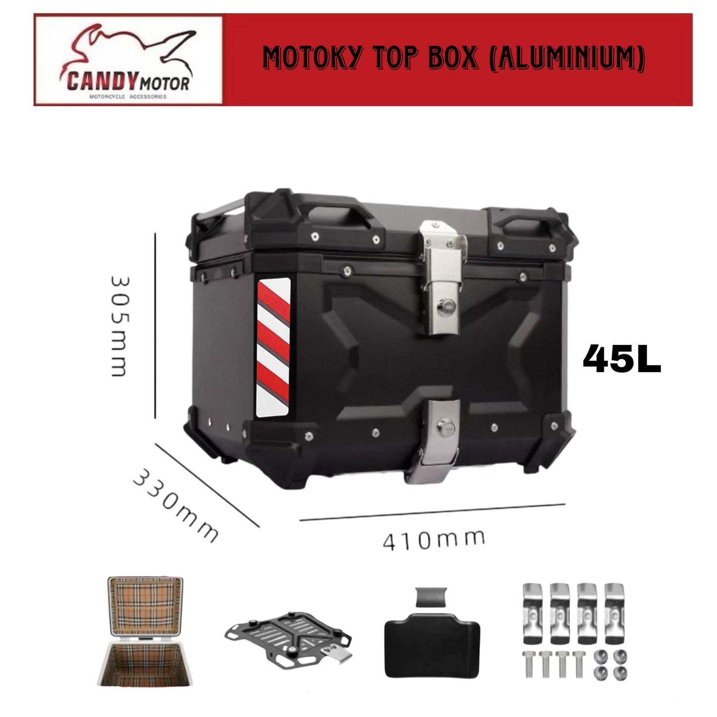 MotoKy TopBox (Aluminium)