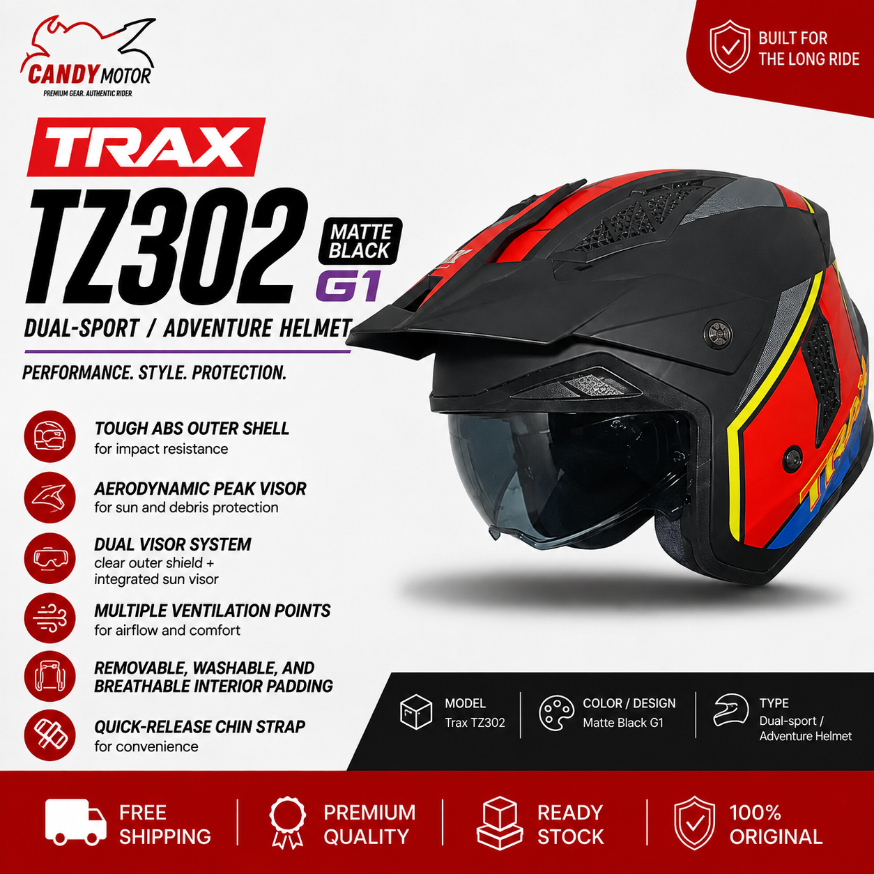 TRAX TZ302 Matte Black G1