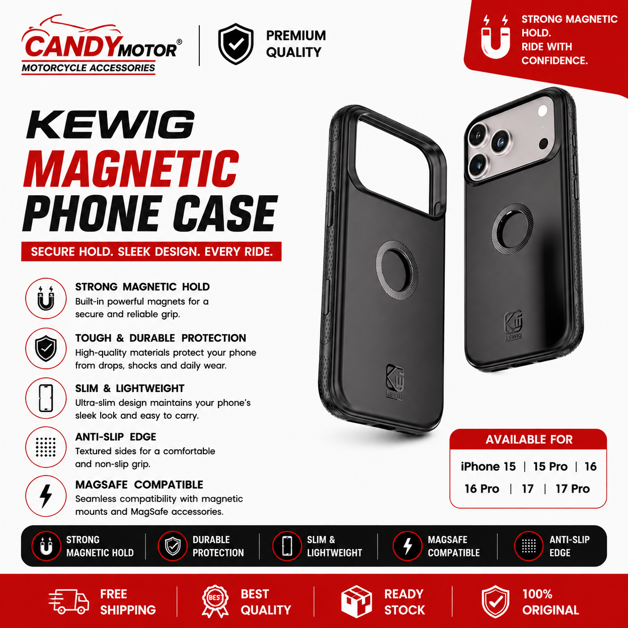 KEWIG Magnetic Phone Case for IPhone