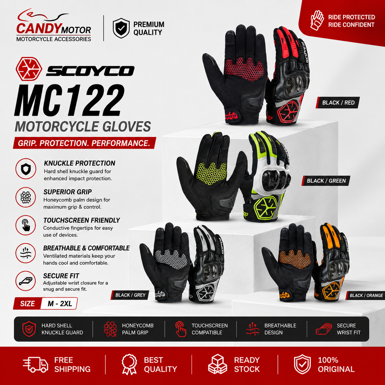 SCOYCO MC122 Motorcycle Riding Gloves
