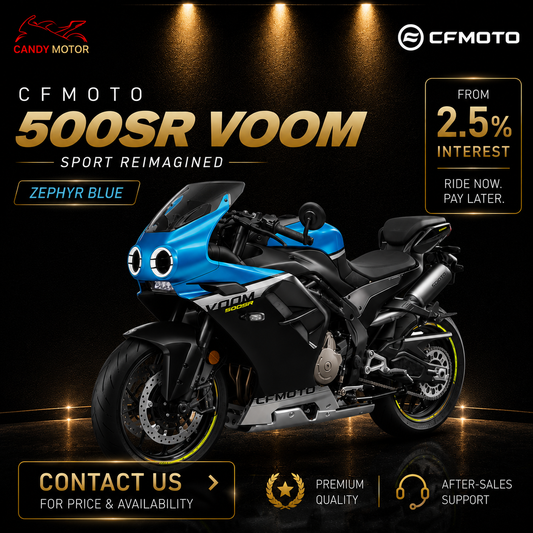 CFMOTO 500SR VOOM Zephyr Blue Motorbike