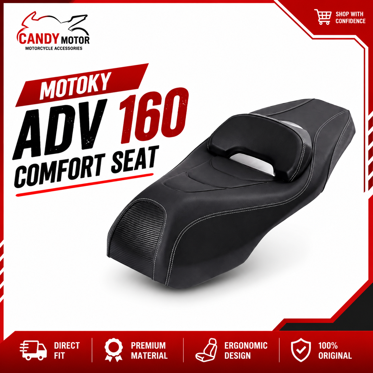 Motorcycle Comfort Seat ADV 150 160 350 XMAX V1 V2 PCX 160 NMAX V1 V2 V3 AEROX 155