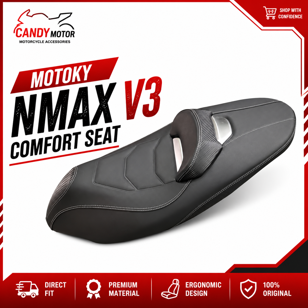 Motorcycle Comfort Seat ADV 150 160 350 XMAX V1 V2 PCX 160 NMAX V1 V2 V3 AEROX 155