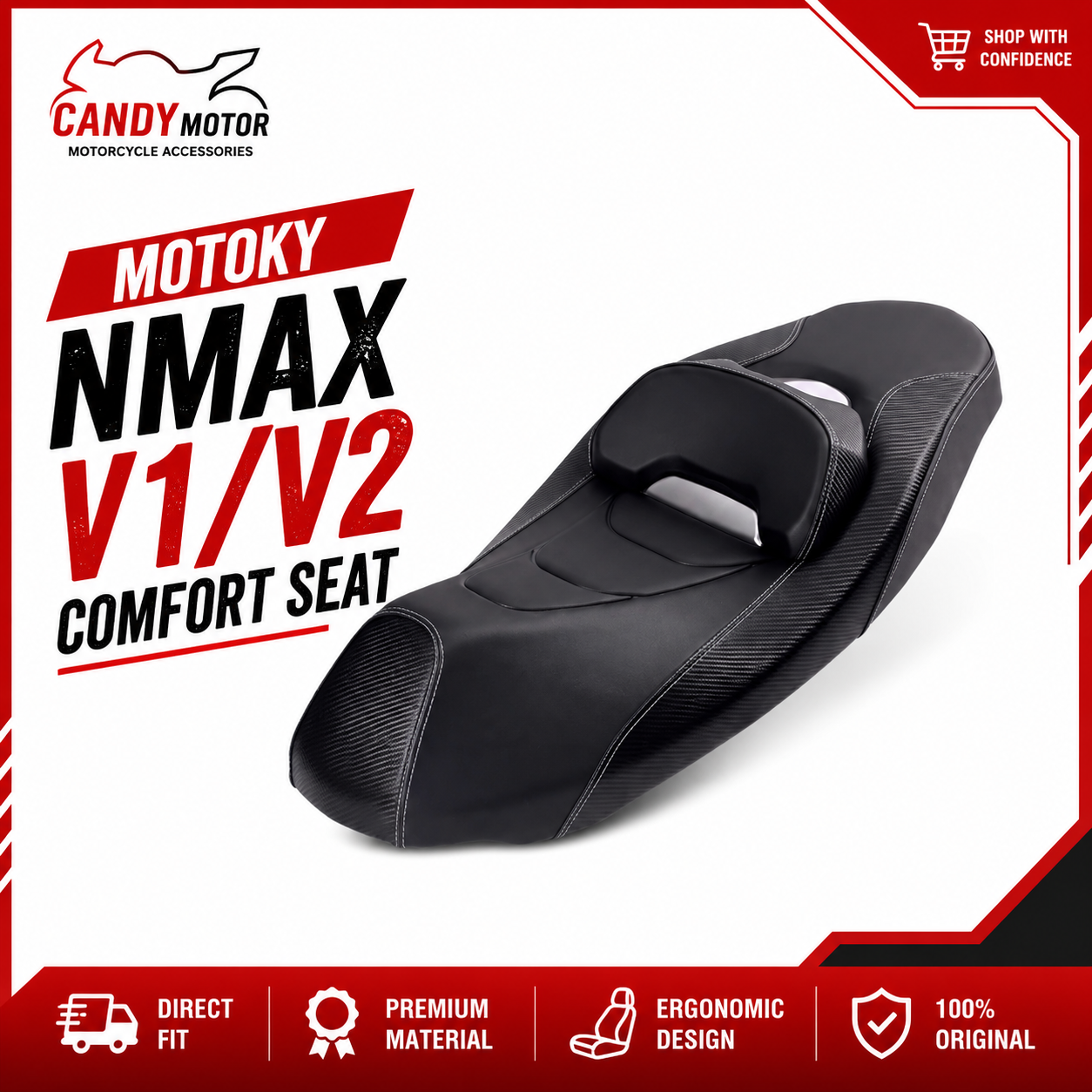 Motorcycle Comfort Seat ADV 150 160 350 XMAX V1 V2 PCX 160 NMAX V1 V2 V3 AEROX 155