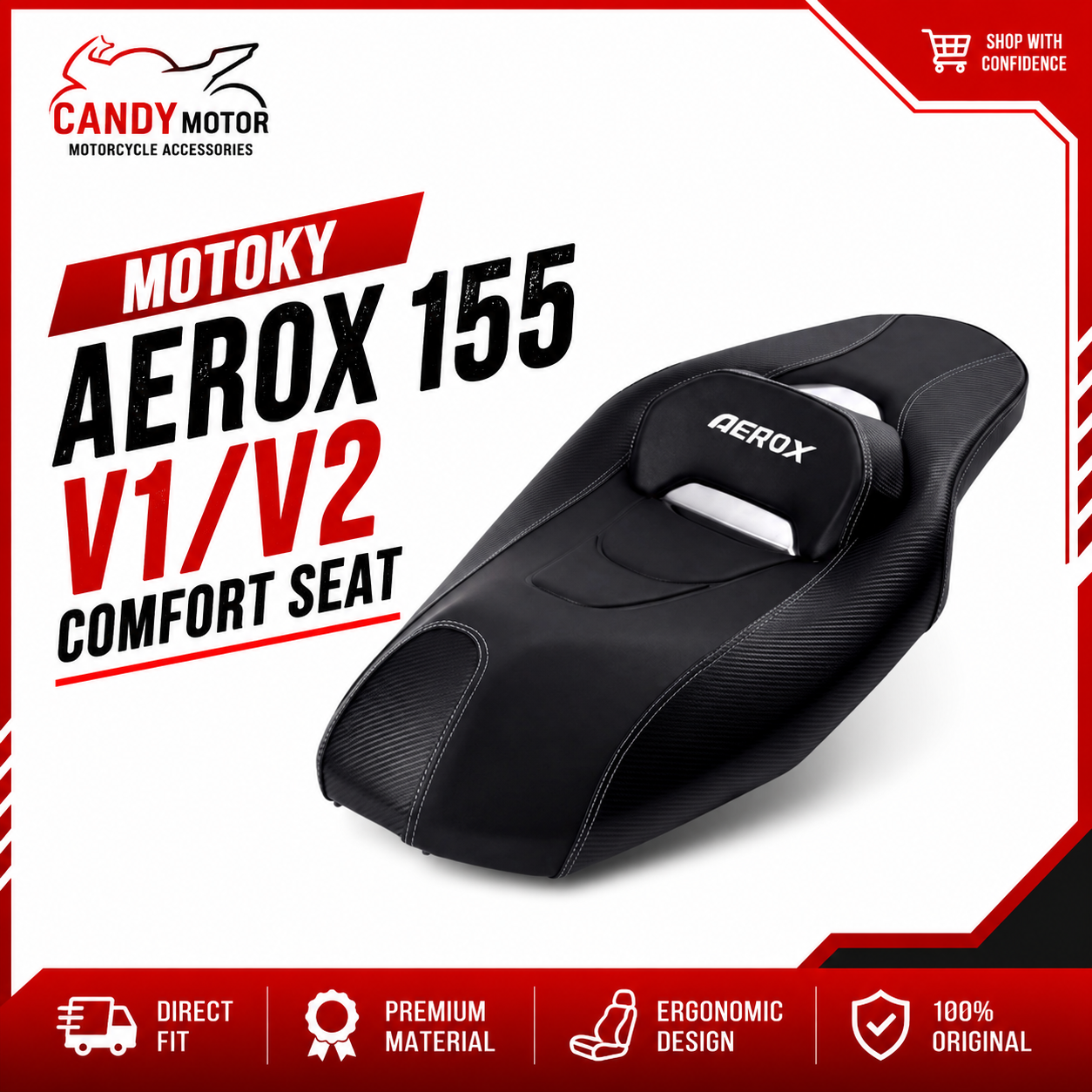 Motorcycle Comfort Seat ADV 150 160 350 XMAX V1 V2 PCX 160 NMAX V1 V2 V3 AEROX 155