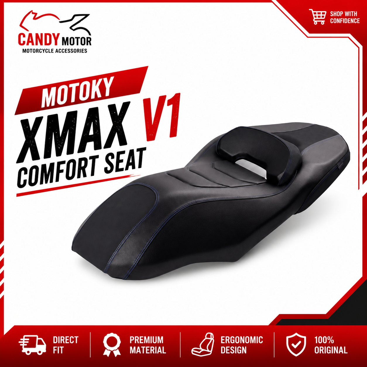 Motorcycle Comfort Seat ADV 150 160 350 XMAX V1 V2 PCX 160 NMAX V1 V2 V3 AEROX 155