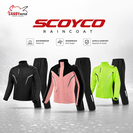 Scoyco Raincoat Waterproof Jacket Rain Suit Original
