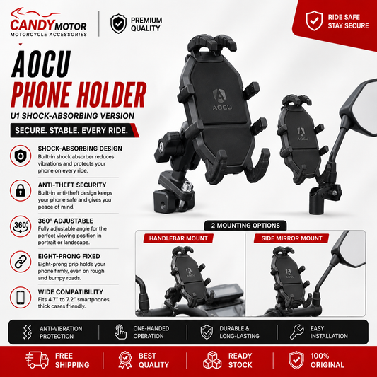 AOCU Phone Holderbar Mount and Mirror Mount