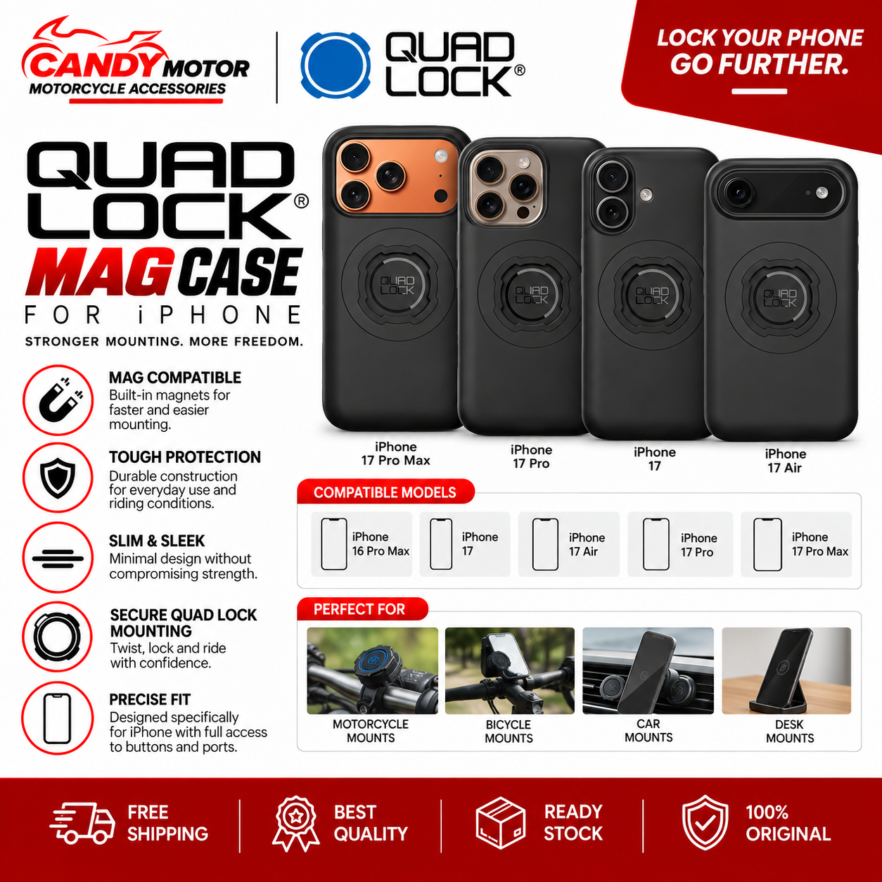 QUAD LOCK MAG Iphone Case