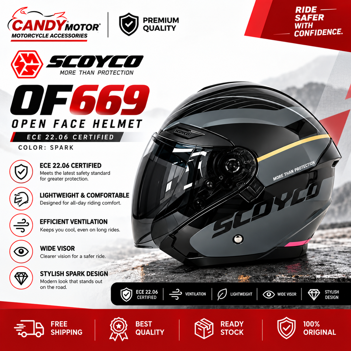 SCOYCO OF669 Helmet