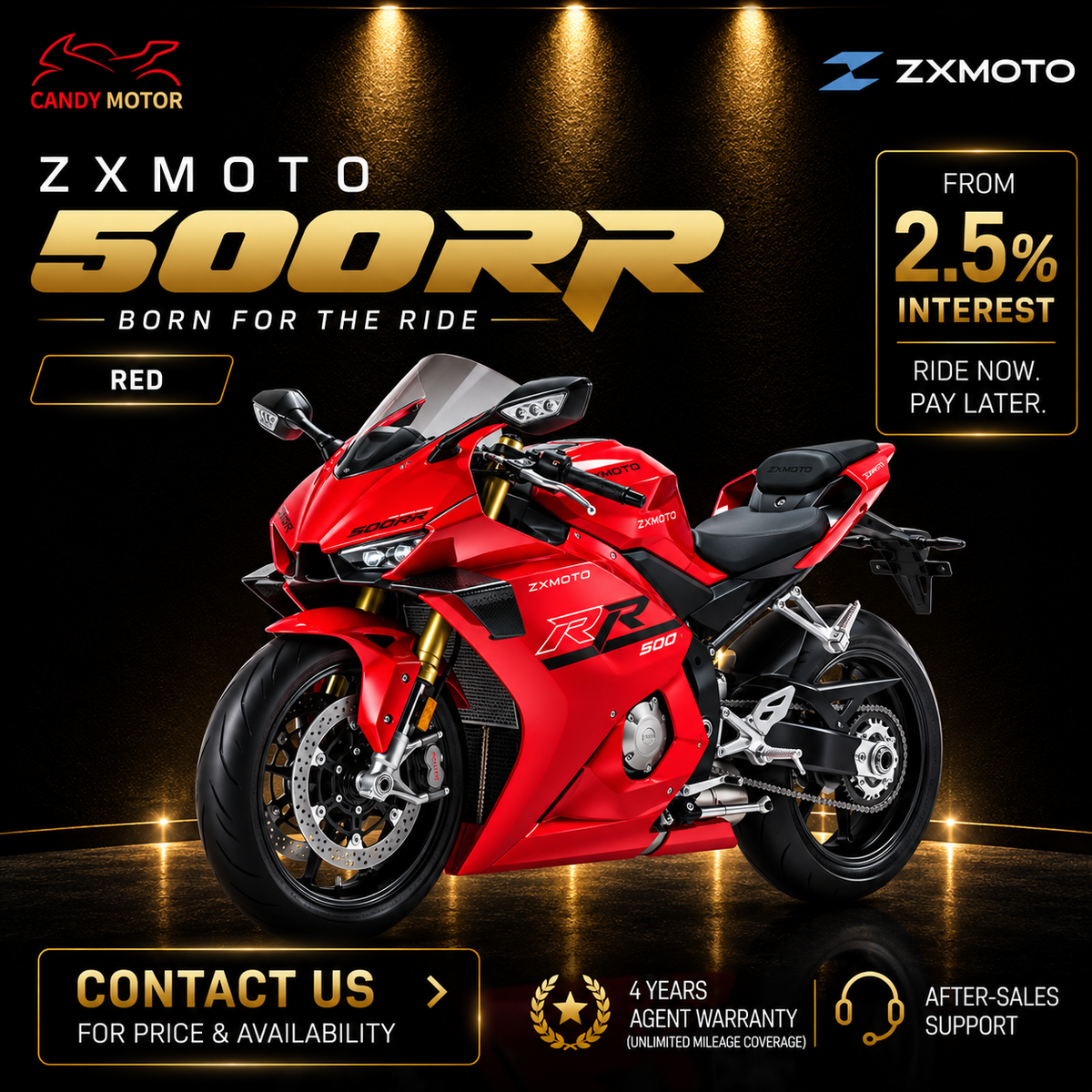 ZXMOTO 500RR Red
