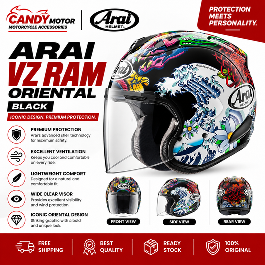 ARAI VZ RAM Oriental - BLACK Helmet