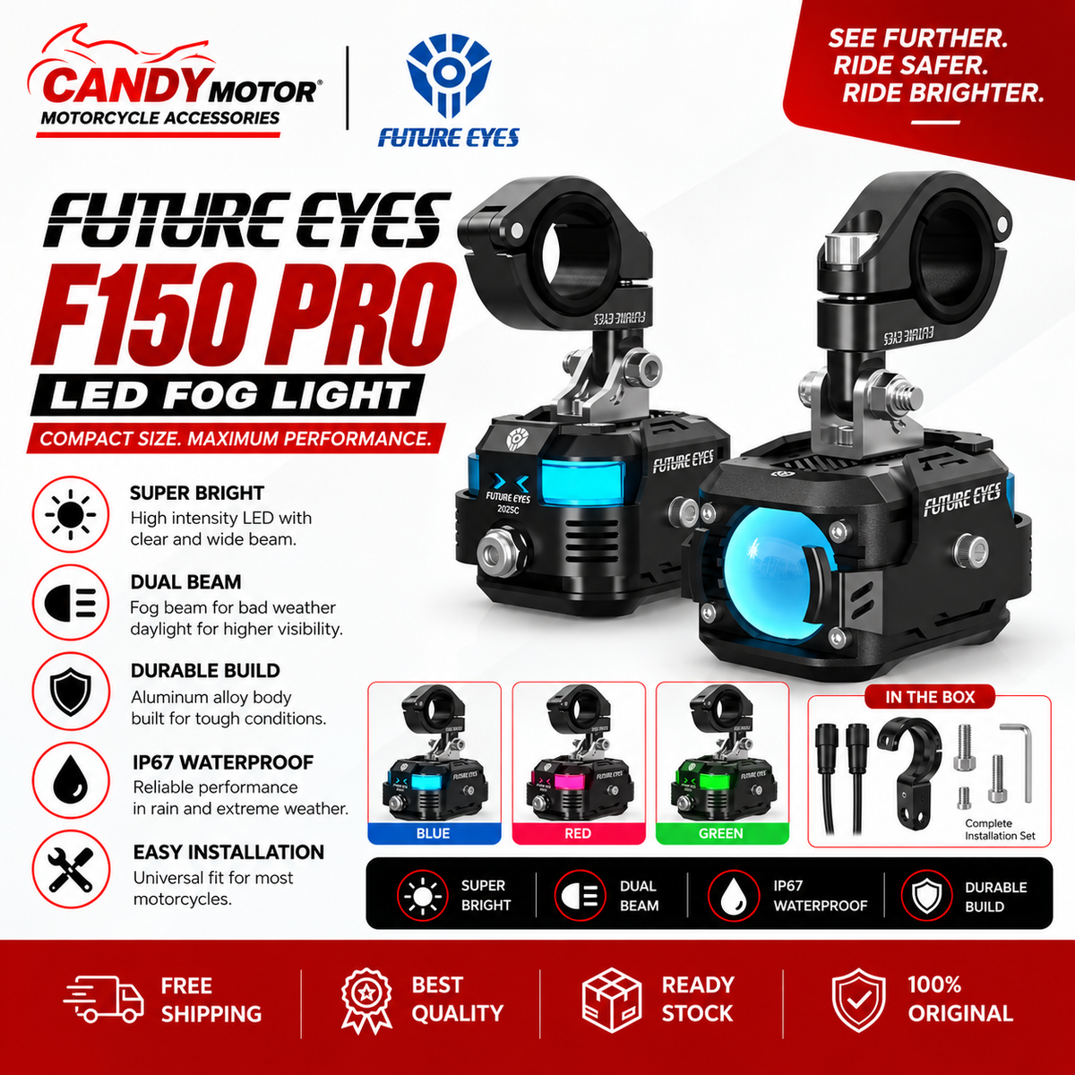 Future Eyes F150 PRO Auxiliary Spot Light