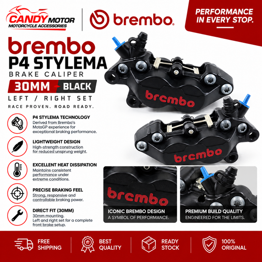 BREMBO P4 Stylema 30mm Black L/R set