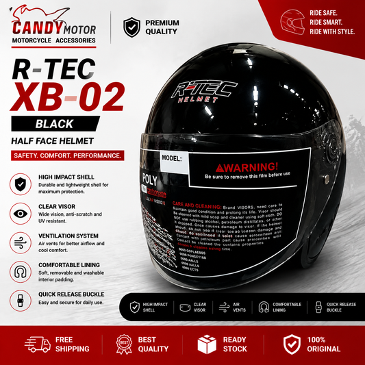R-TEC XB-02 Helmet Black