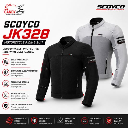 SCOYCO Motorcycle Jacket Motorcycle Riding Suit- JK328