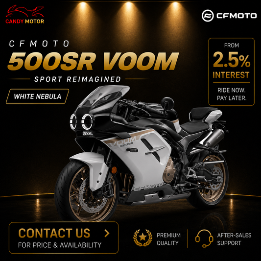 CFMOTO 500SR VOOM Nebula White Motorbike
