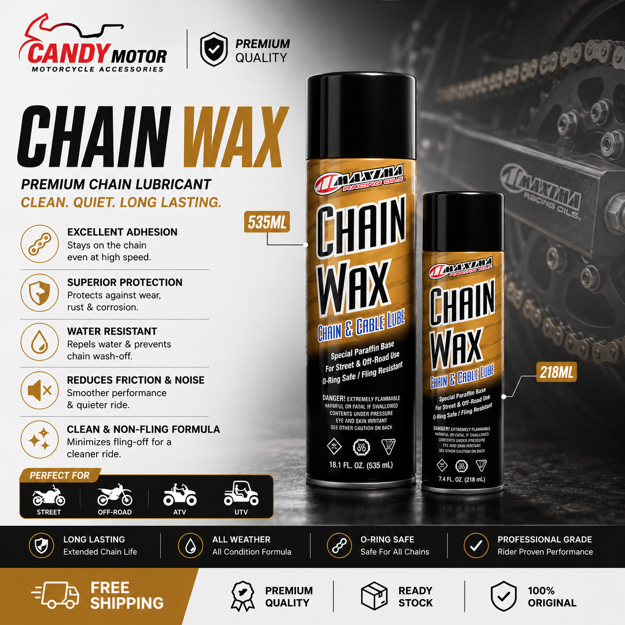 Maxima Chain Wax 535ML & 218ML