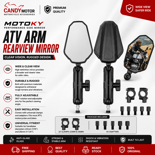 MotoKy ATV Arm Rearview Mirror