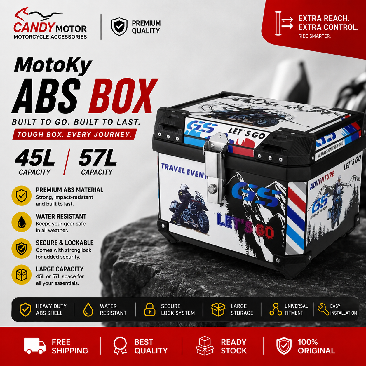 MotoKy TopBox Design (ABS)