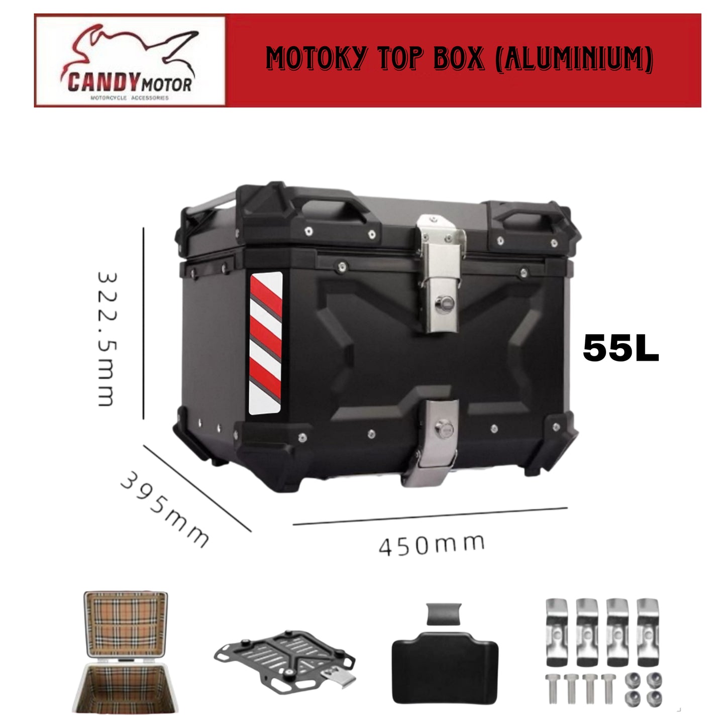 MotoKy TopBox (Aluminium)