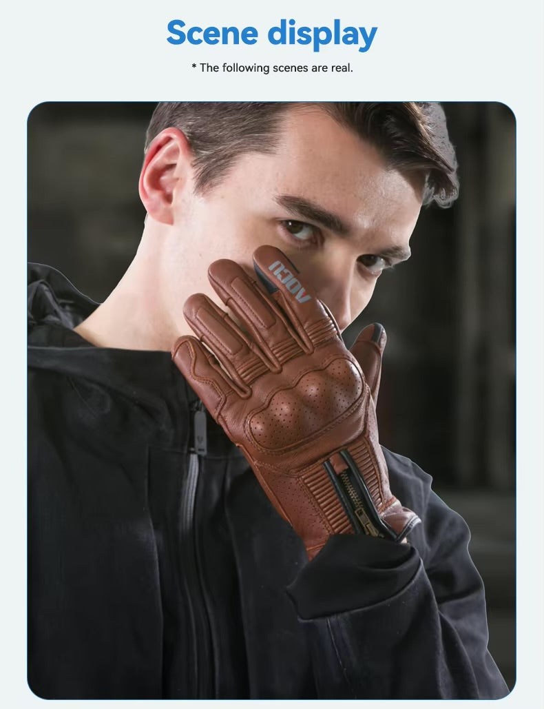 AOCU A6 Vintage Full Leather Gloves