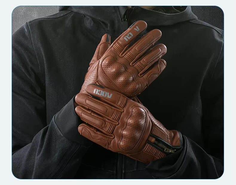 AOCU A6 Vintage Full Leather Gloves