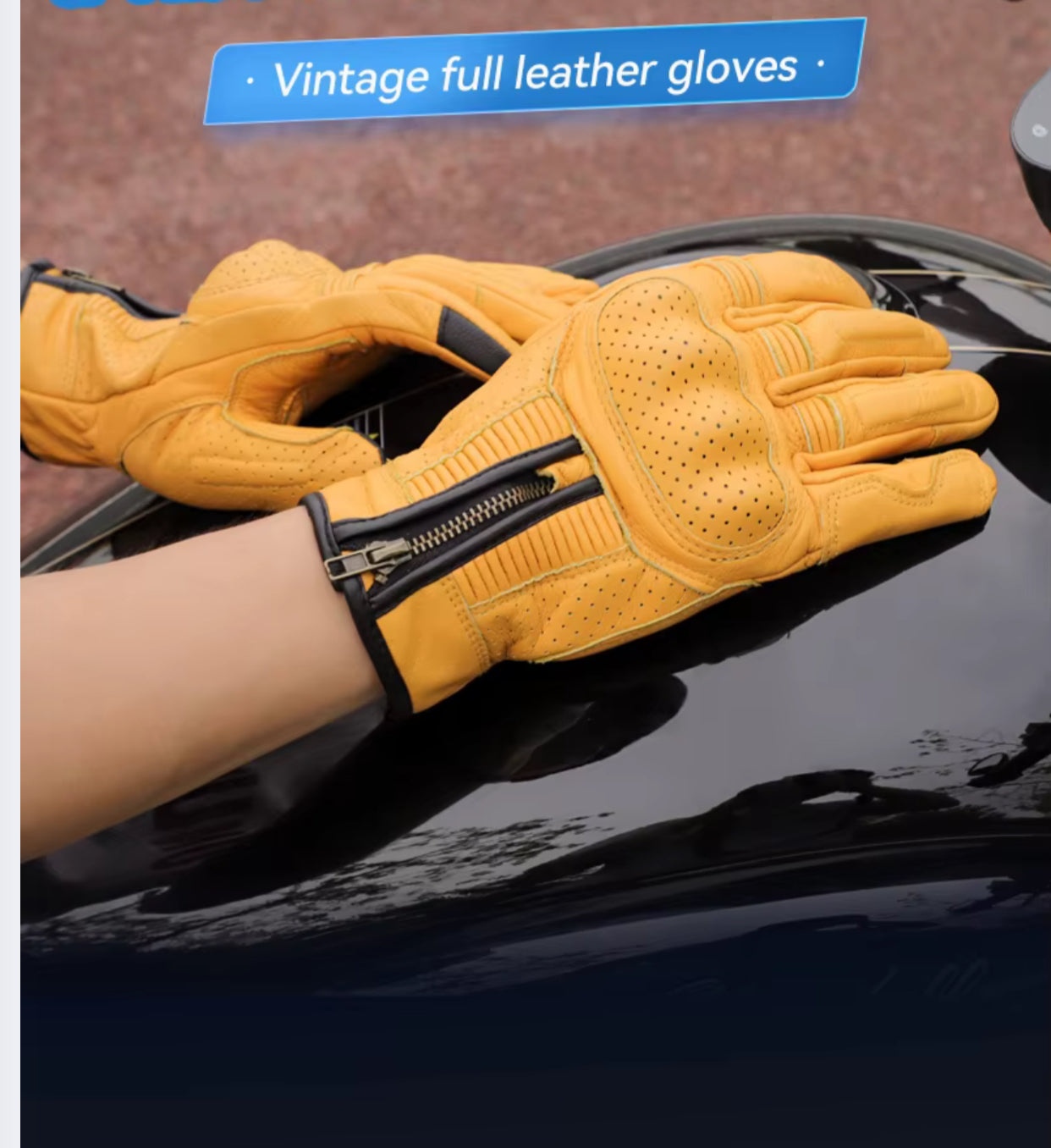 AOCU A6 Vintage Full Leather Gloves