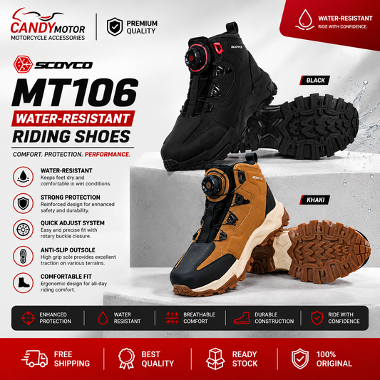 SCOYCO MT106 Motorcycle Shoes Waterproof Riding Shoes