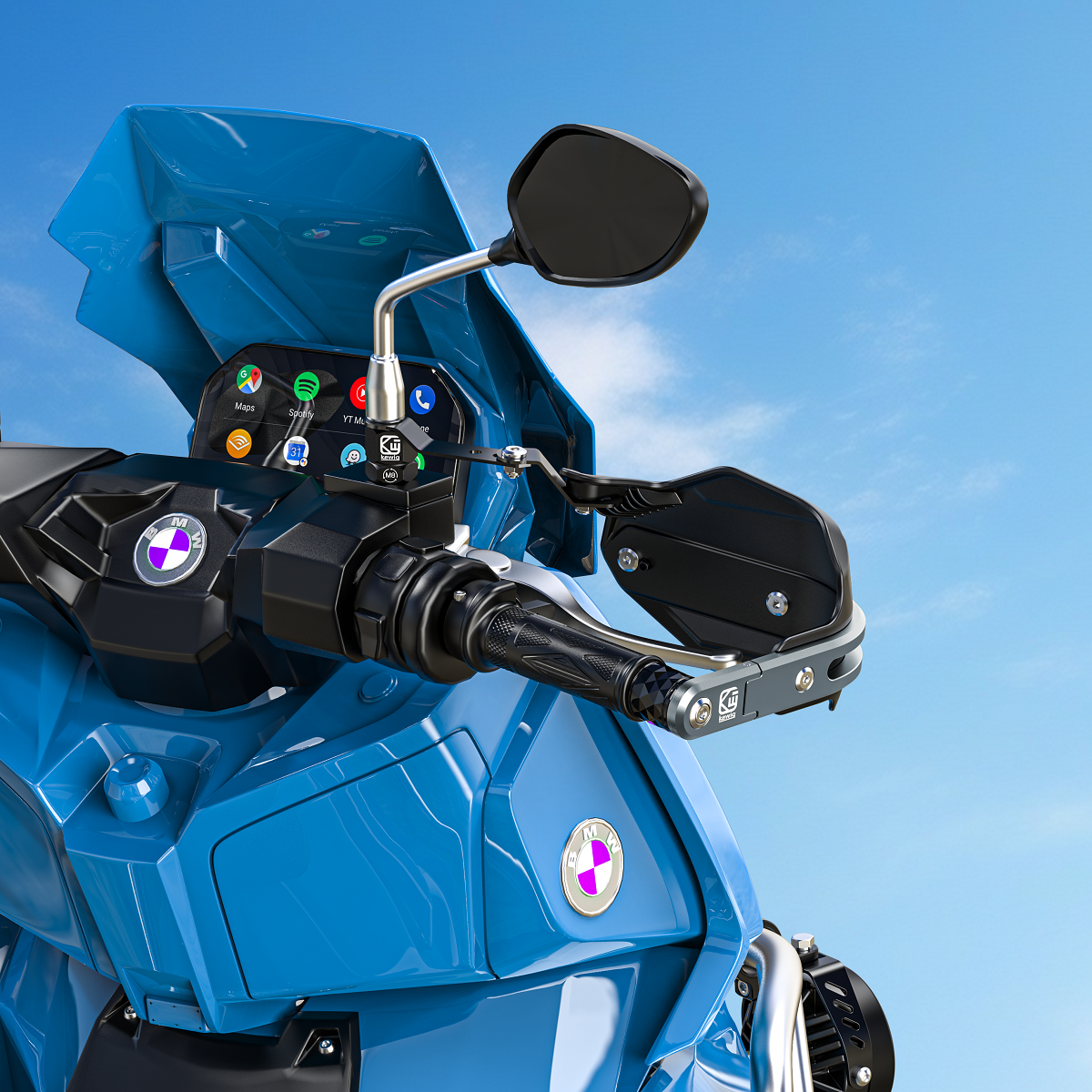 Motorcycle handlebar guard