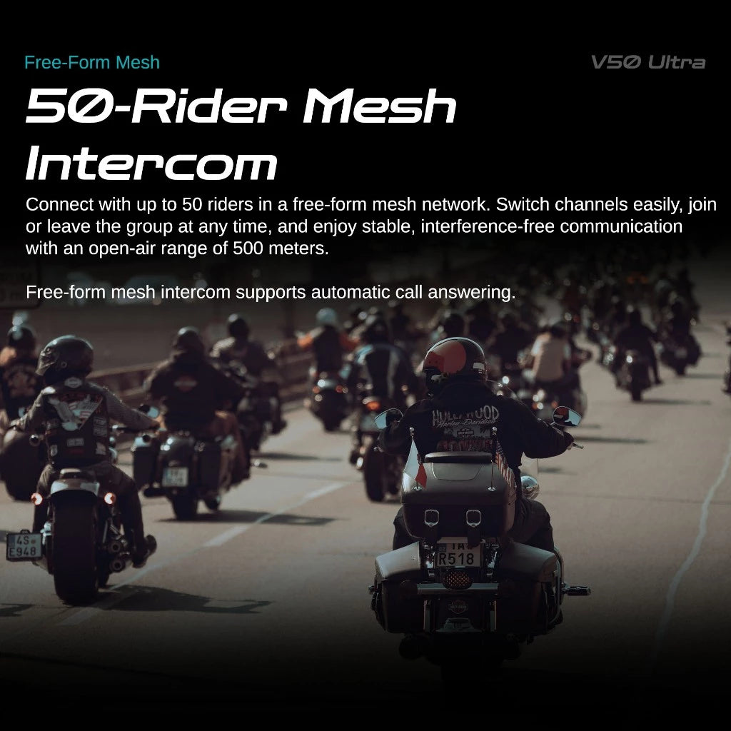 BLAISE V50 Ultra Motorcycle Helmet Intercom Bluetooth