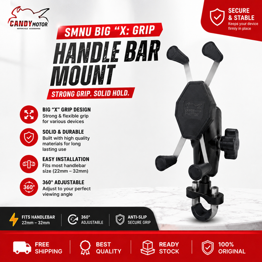 SMNU Big "X: Grip (Handle Bar Mount) Candymotor