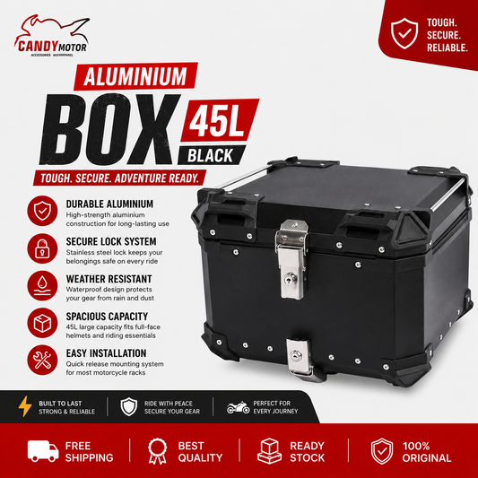 Aluminium Box 45L Black