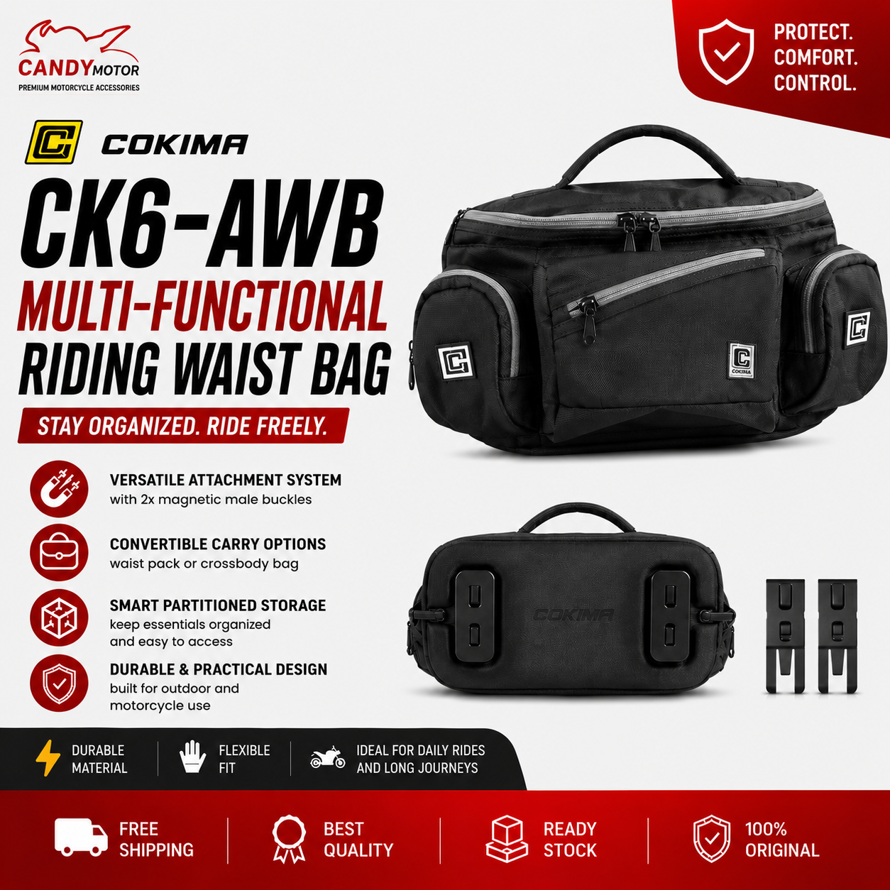 COKIMA CK6-AWB Multi-functional Riding Waist Bag
