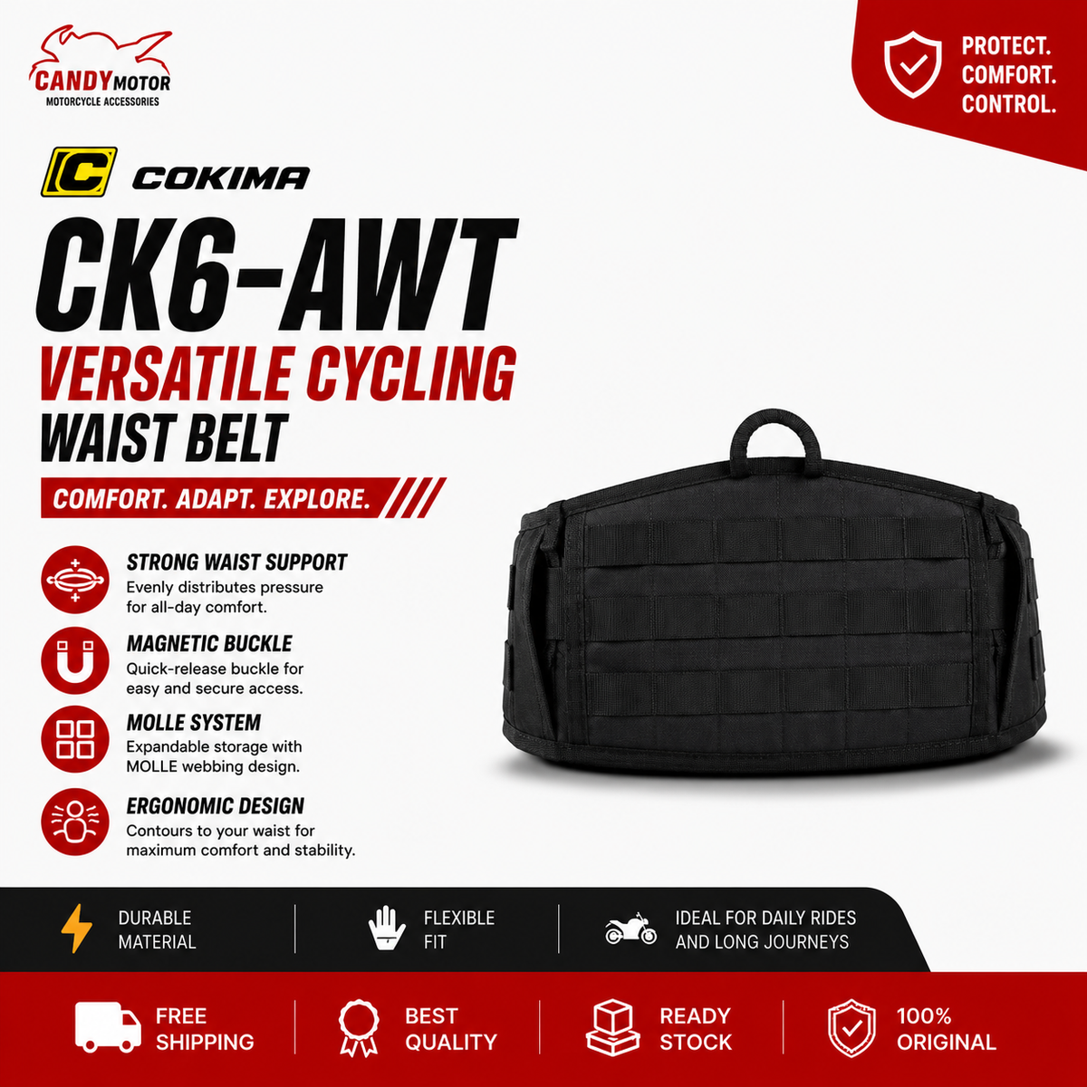 COKIMA CK6-AWT Versatile  Cycling Waist Belt