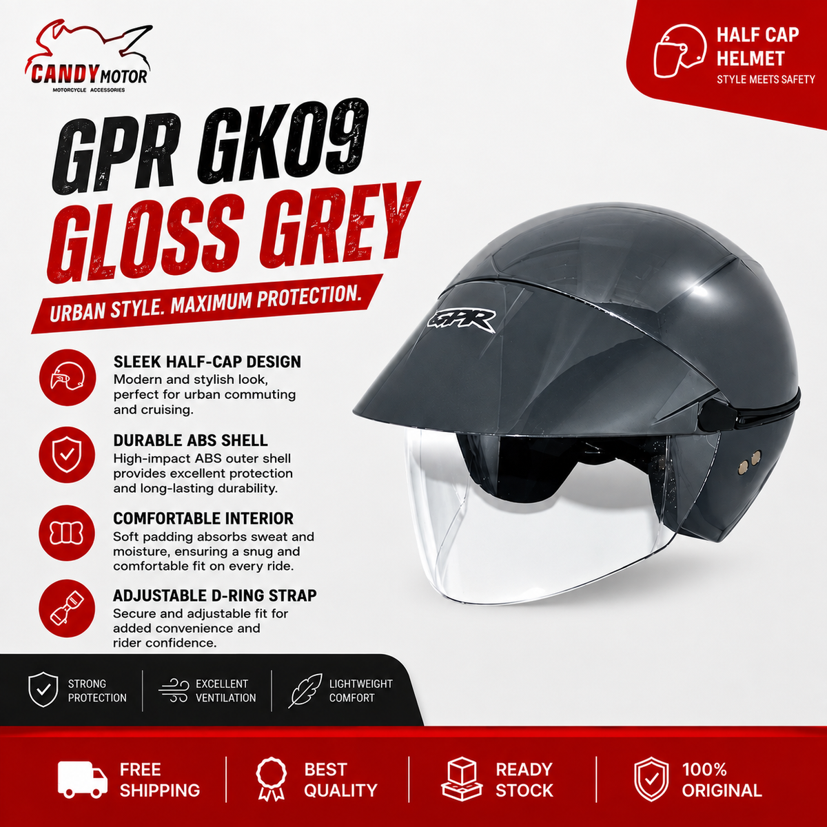 GPR GK09 Gloss Grey