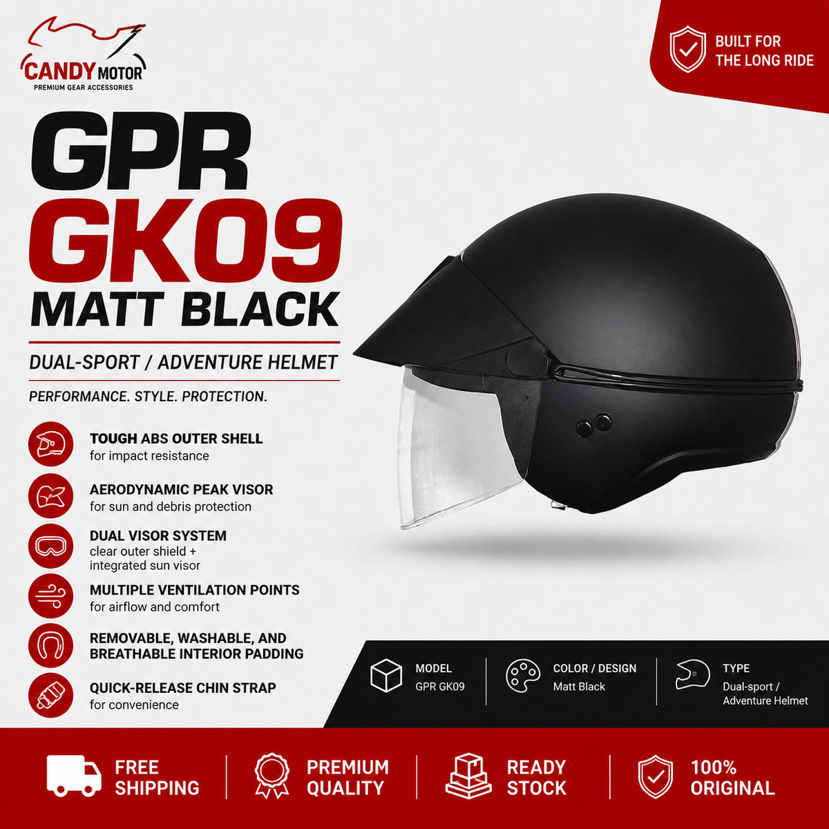 GPR GK09 Matt Black