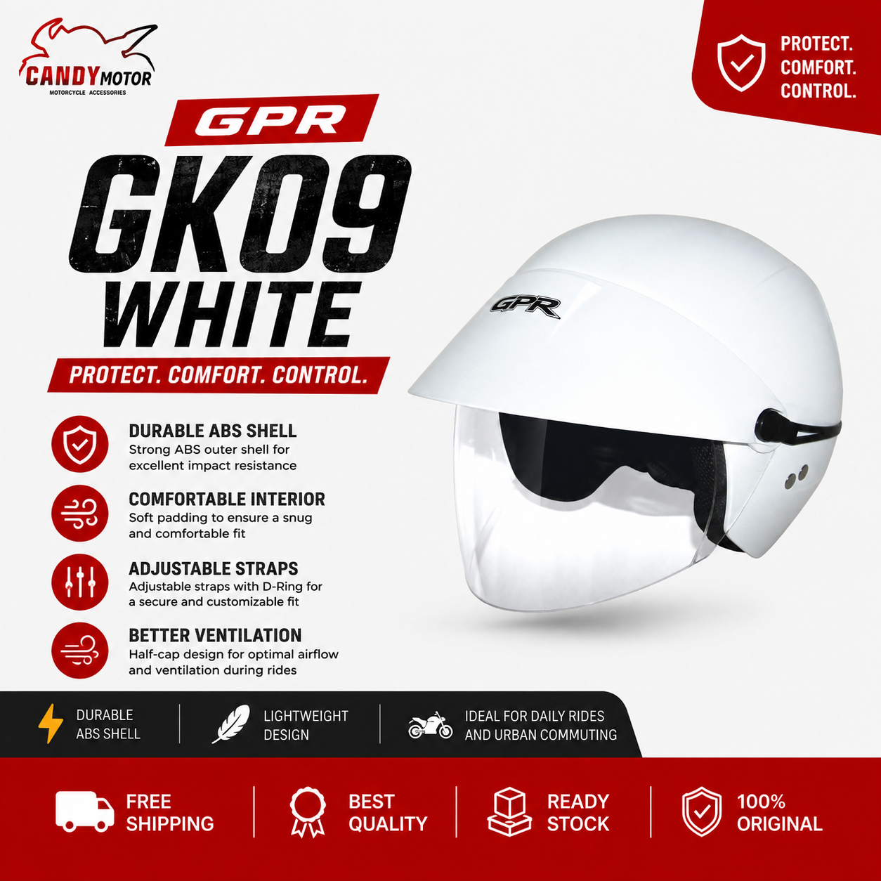 GPR GK09 Pearl White