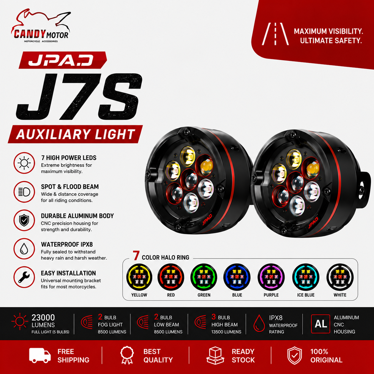 JPAD J7S Auxiliary Lights