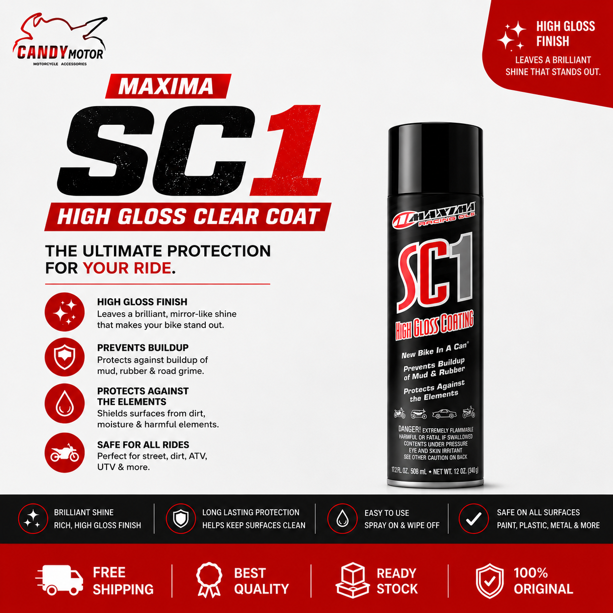 Maxima SC1 (508ML) High Gloss Clear Coat