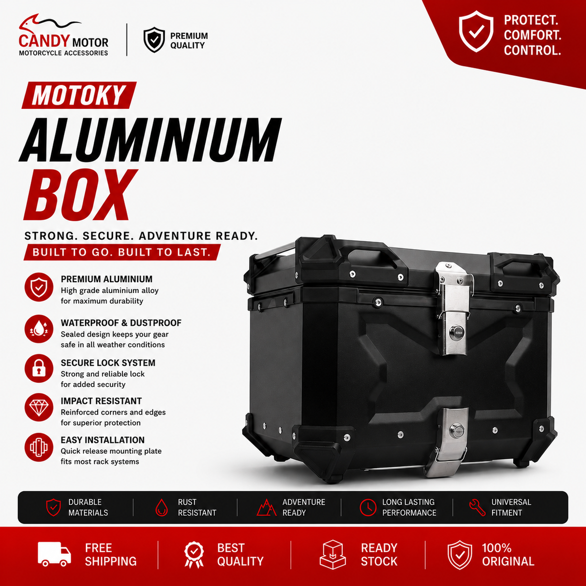 MotoKy TopBox (Aluminium)