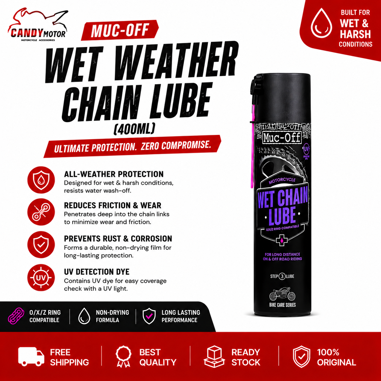 Muc-off wet weather chain lube (400ML)