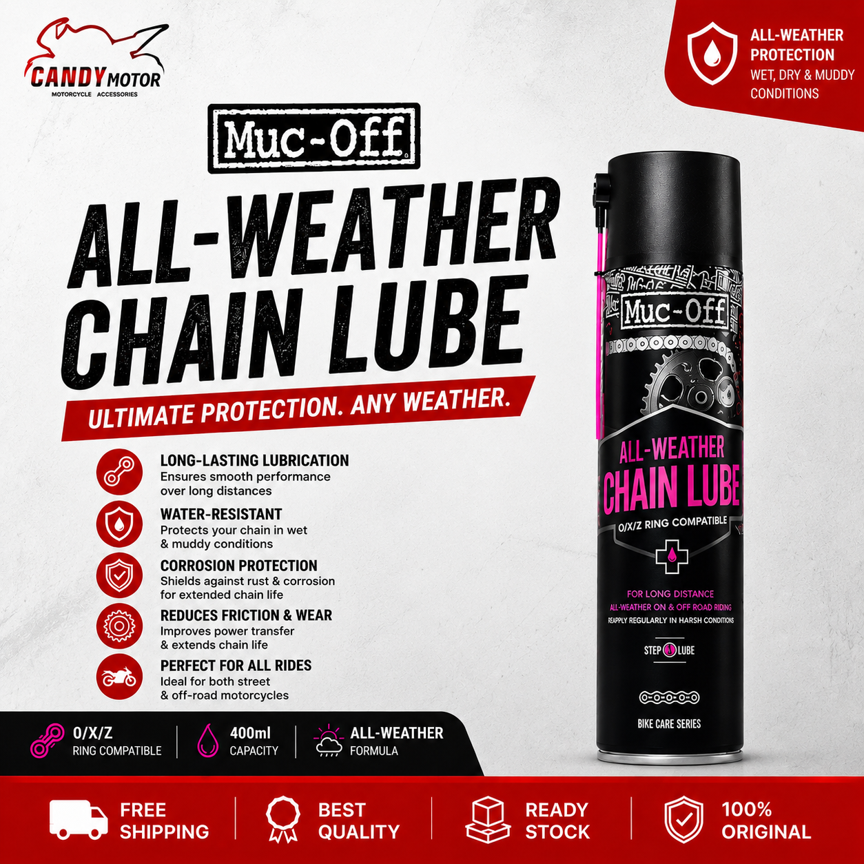 Muc-off motorcycle all weather chain lube