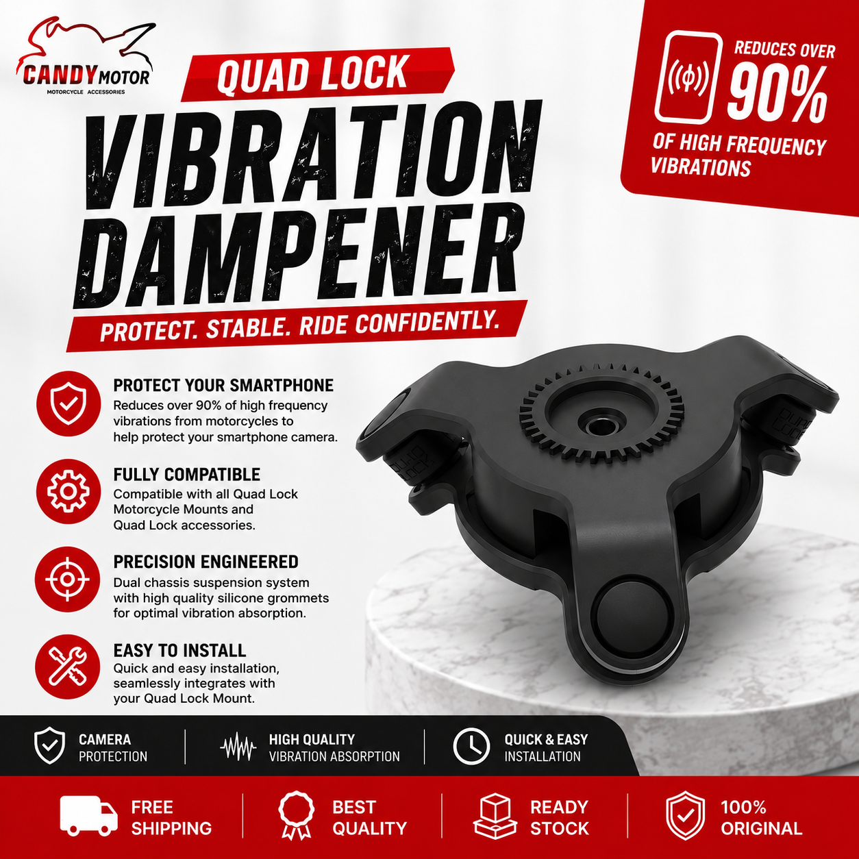 Quad Lock Vibration Dampener