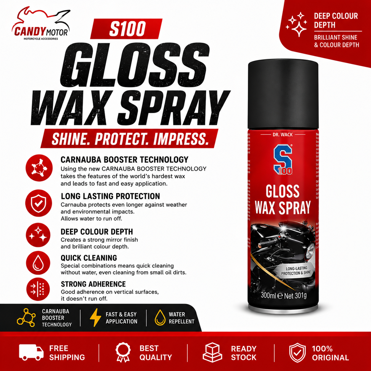 S100 Gloss Wax Spray